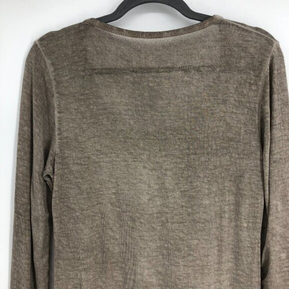 Boutique Taupe Lace Tiered Ruffle  Flowy Round neck Long Sleeve Tunic Dress - Picture 11 of 16